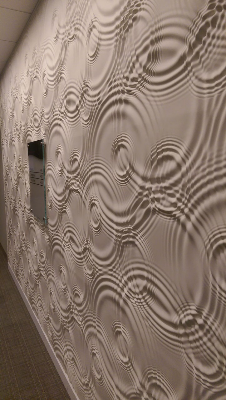 32.  Текстура на этой стене выгляди как рябь на воде дизайн, дом, идея, креатив