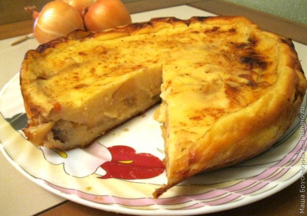 Пирог с фаршем и картошкой на кефире в духовке рецепт Пирог с фаршем и картошкой на кефире в духовке рецепт