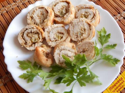 Куриные рулетики рецепт с пошаговым Куриные рулетики рецепт с пошаговым