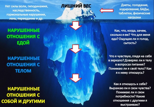 Верхушка айсберга или почему бессмысленно бороться с лишним весом