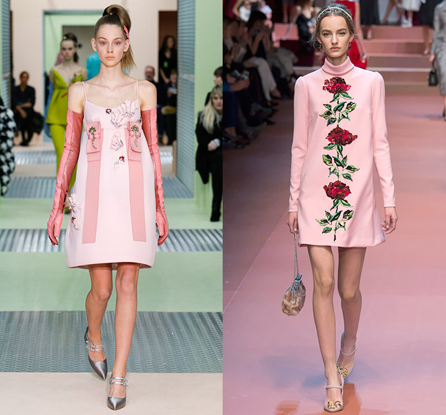 Справа — Prada, слева — Dolce & Gabbana