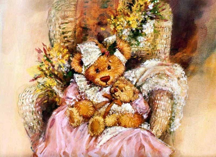 Рождественские иллюстрации от Стюарта Шервуда. Как художник-самоучка нарисовал портрет Папы Римского, серебряный доллар и придумал обаятельных мишек Тедди