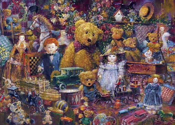 Рождественские иллюстрации от Стюарта Шервуда. Как художник-самоучка нарисовал портрет Папы Римского, серебряный доллар и придумал обаятельных мишек Тедди
