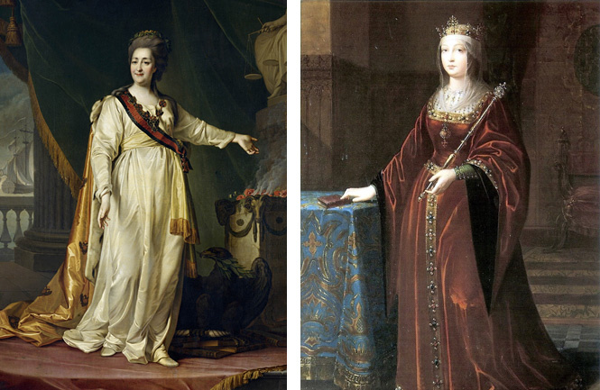 Екатерина II и Изабелла Кастильская Екатерина II и Изабелла Кастильская