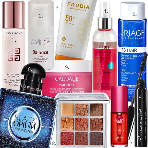 Givenchy, Mixit, Uriage, Clarins, Dior, Caudalie, Yves Saint Laurent