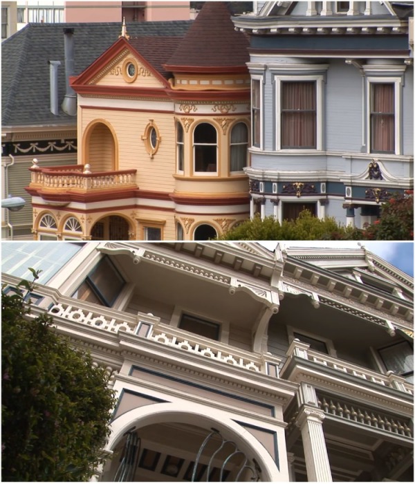 Декор очаровательных домиков действительно впечатляет («Painted Ladies», Сан-Франциско). | Фото: youtube.com/ Subscribe Travel & Discover. Декор очаровательных домиков действительно впечатляет («Painted Ladies», Сан-Франциско). | Фото: youtube.com/ Subscribe Travel & Discover.