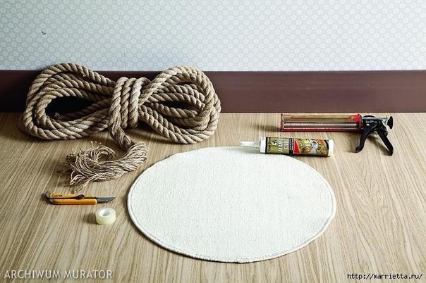 Коврик из верёвки. Мастер класс! Коврик из верёвки. Мастер класс!