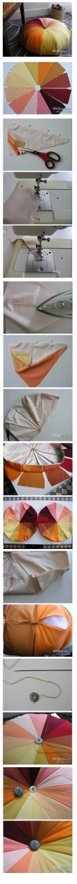 Really nice ottoman/pillow tutorial: 