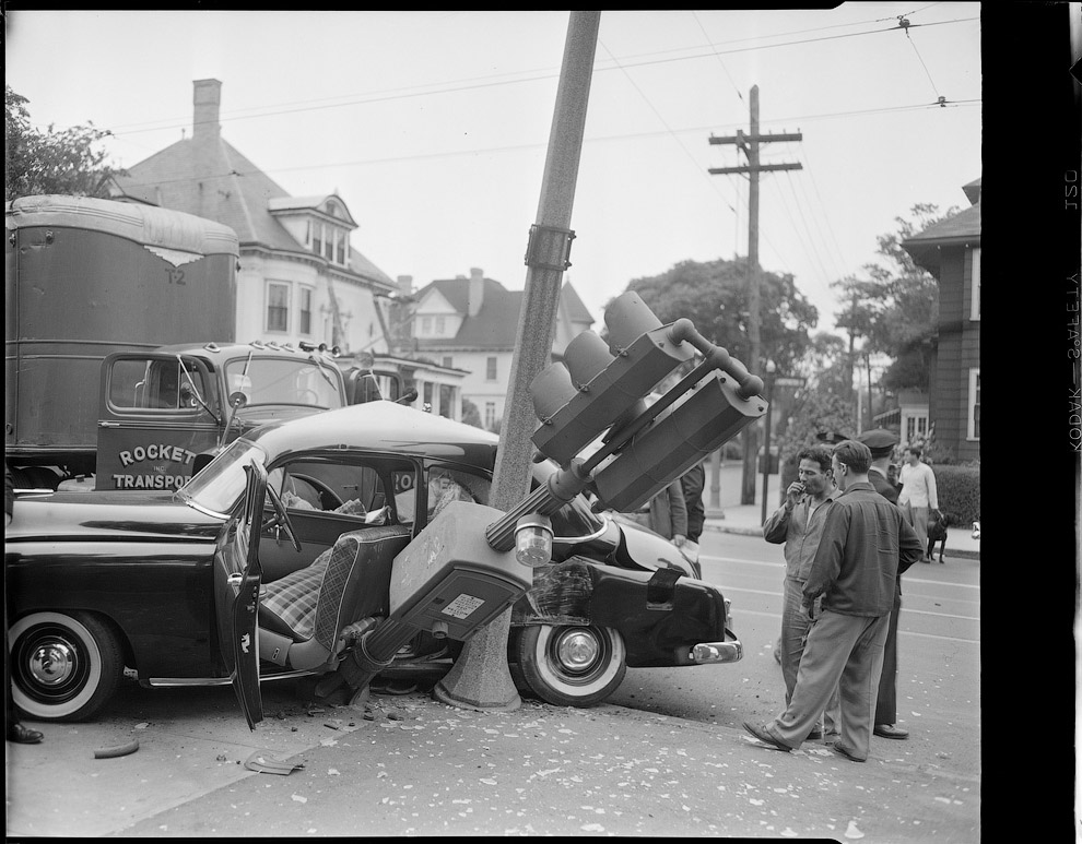 Фото подборка аварий на дорогах Америки в 1930—1950 годах