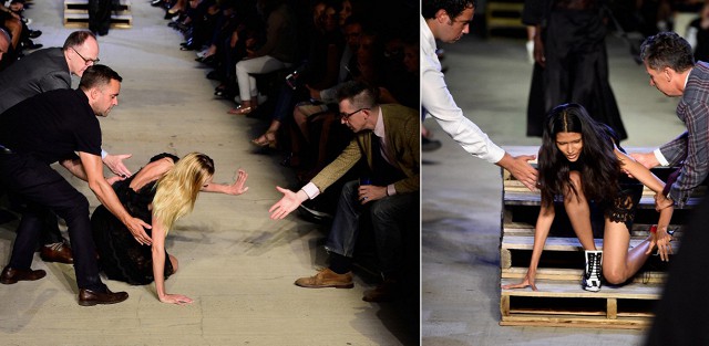 Две модели упали во время показа Givenchy на Неделе моды в Нью-Йорке