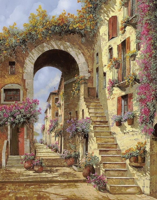 Художник Guido Borelli. Там ждёт тебя твой старый дом