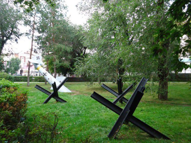 парк, Оренбург, война, памятник, техника