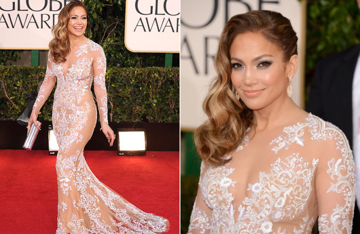 Кружевное платье от ливанского модельера Зухаира Мурада для красной дорожки Золотого глобуса в 2013 году. Кружевное платье от ливанского модельера Зухаира Мурада для красной дорожки Золотого глобуса в 2013 году.