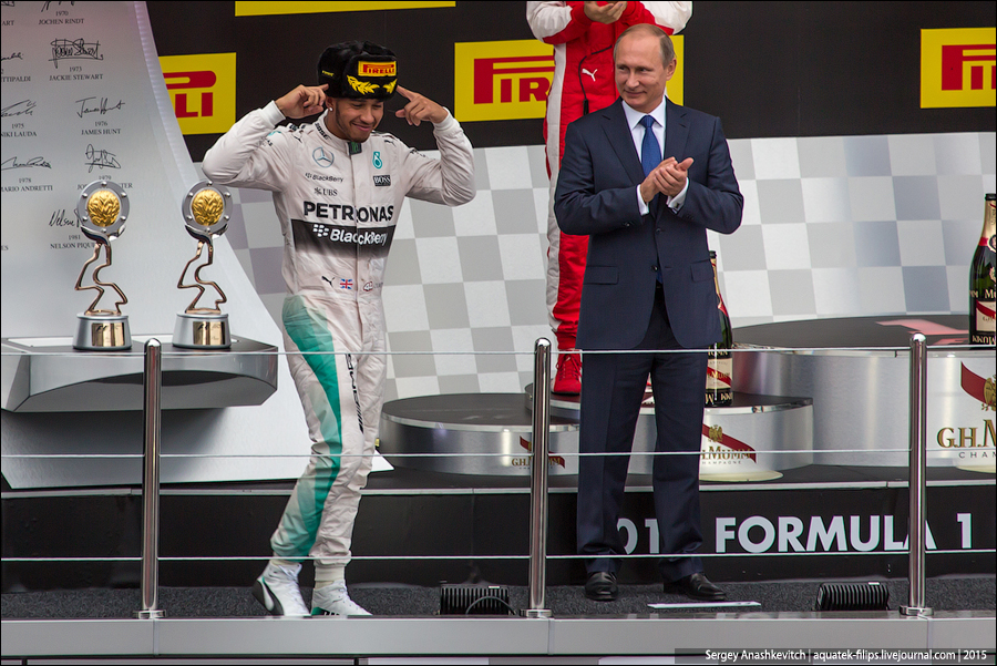 Церемония награждения Formula 1 Russian Grand Prix 2015