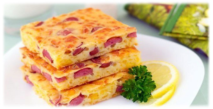 4. Пирог с сыром и сосисками 4. Пирог с сыром и сосисками еда, своими руками, сделай сам