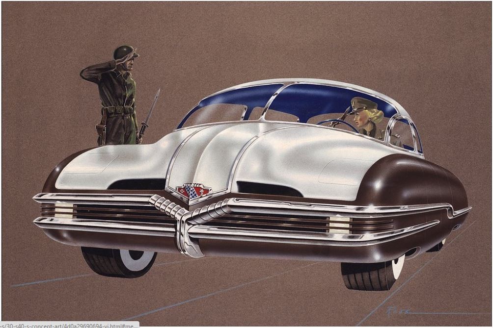 Работы Арта Росса для Buick, 1942-45 sketch, автодизайн, дизайн