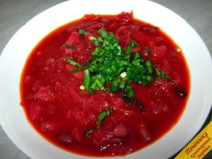 Постный борщ