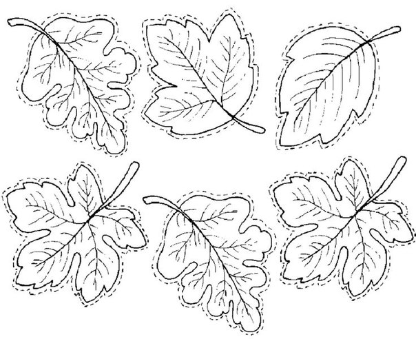 Шаблоны листьев для вырезания
