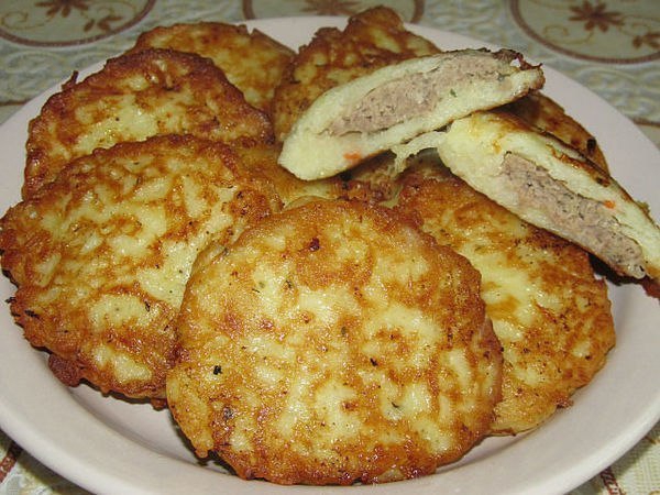 Драники с мясом на сковороде рецепт с пошагово