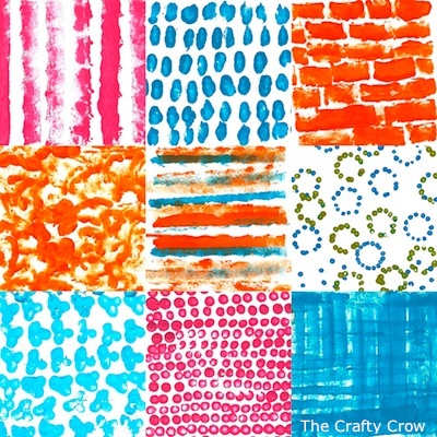 CC q-tips paint experiment collage