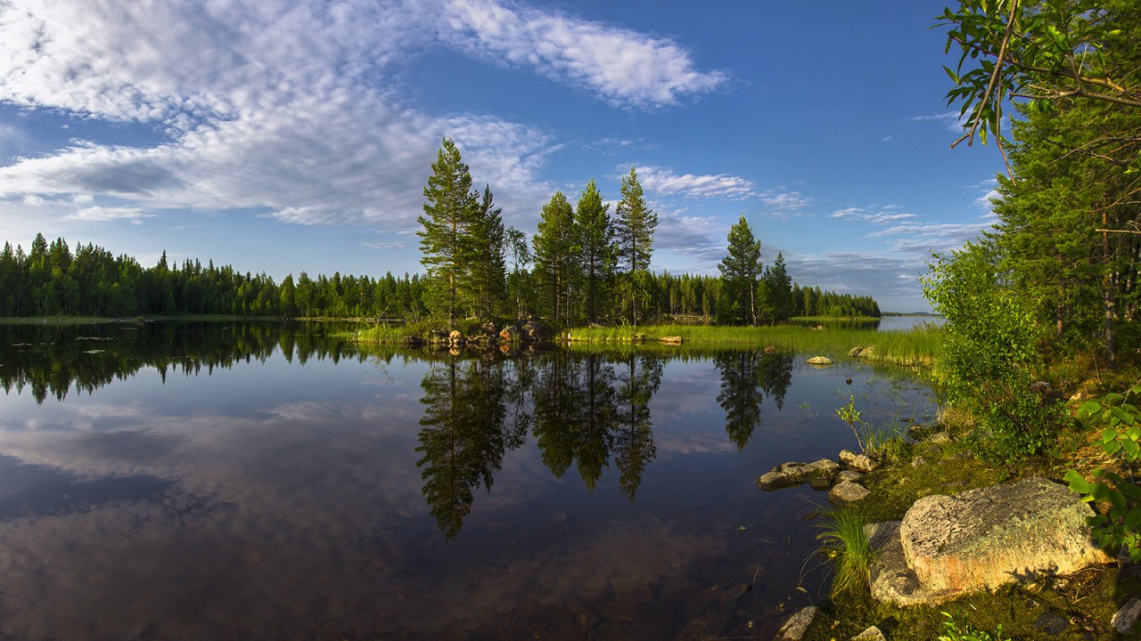 Островок в устье Кичанки карелия, красивый, остров