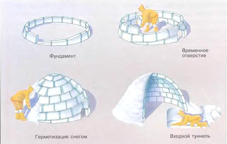 Как сделать иглу из снега чертеж