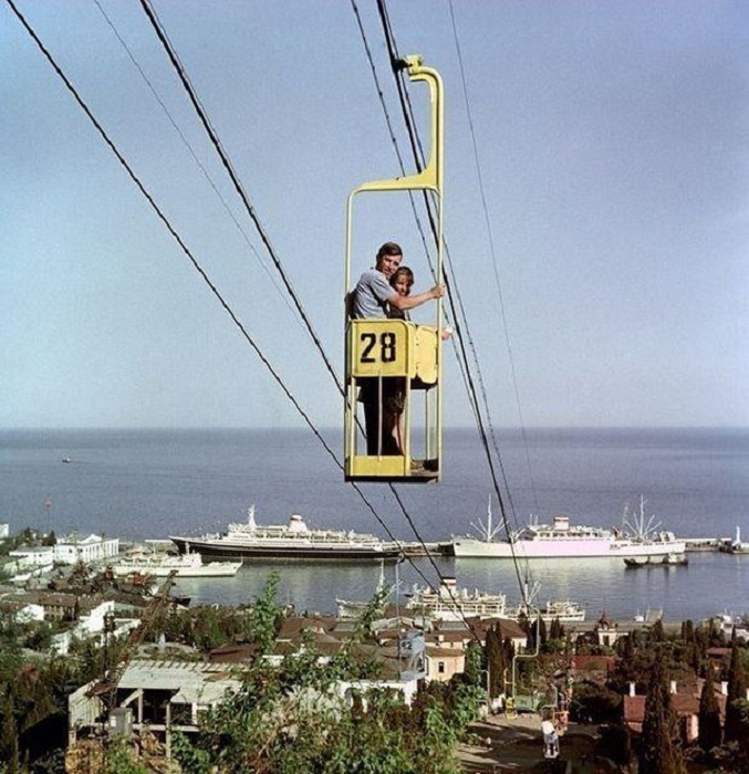 Малая канатная дорога. Крым, Ялта, 1968 год. Малая канатная дорога. Крым, Ялта, 1968 год.
