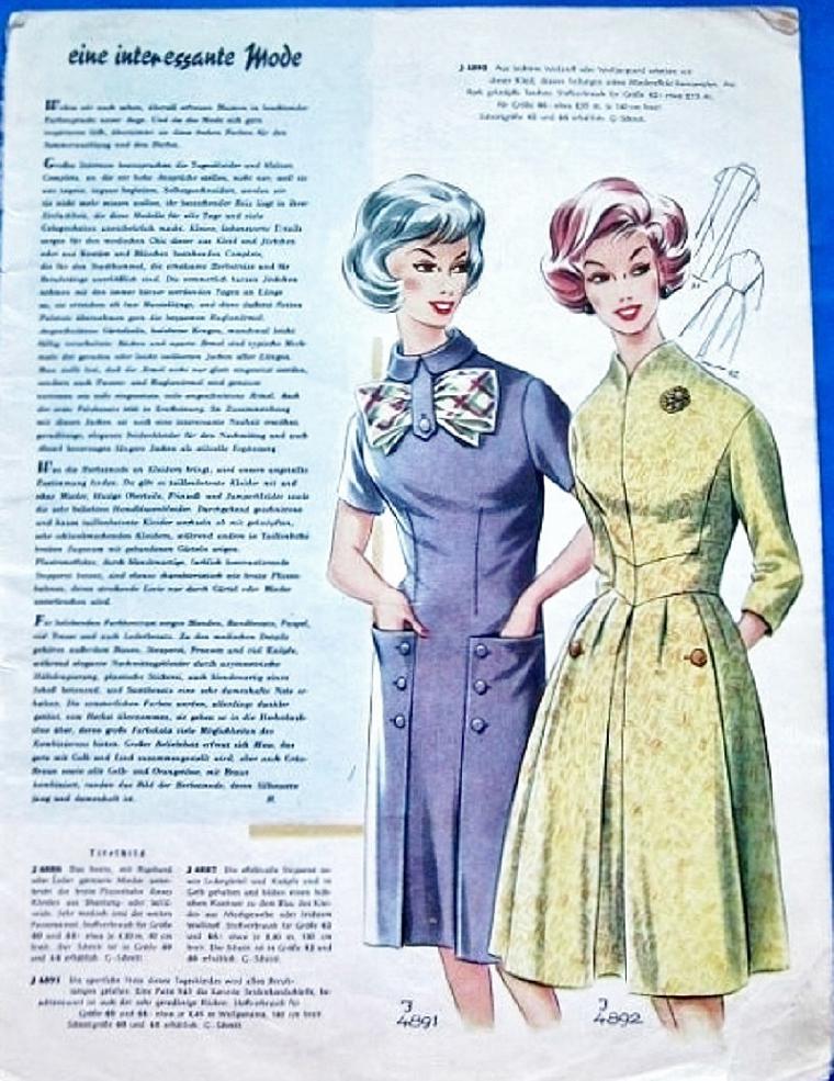 «По страницам Modenschau»: мода 50-х годов прошлого столетия