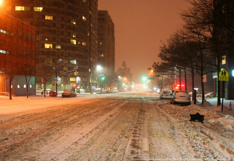 Как выглядит конец света в Нью-Йорке буря, нью-йорк, ожидание и реальность, снегопад