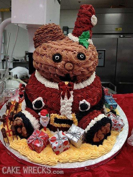 Рождественские торты, которые будут преследовать вас в кошмарах  еда, жесть, торт