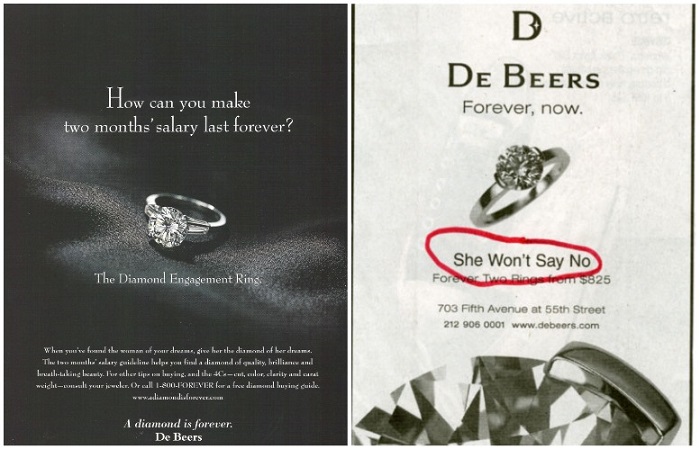 Рекламная компания корпорации De Beers Рекламная компания корпорации De Beers