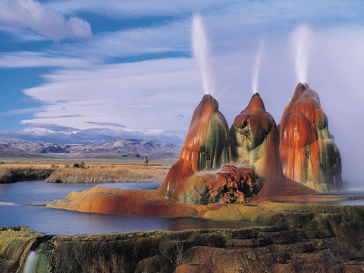 Гейзеры Йеллоустон (Yellowstone). Фото.