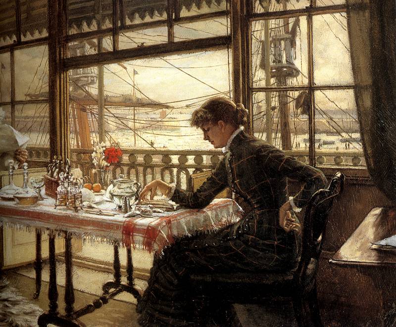 Room Overlooking the Harbour, Автор: Tissot, Jacques Joseph (Жак Джозеф Tissot)Tissot, Jacques Joseph (Живопись на Gallerix.ru)