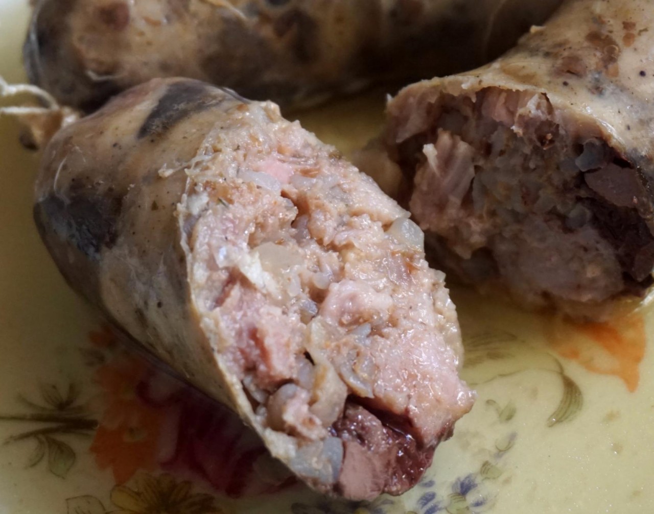 Колбаски индюшиные с печенью и гречкой
