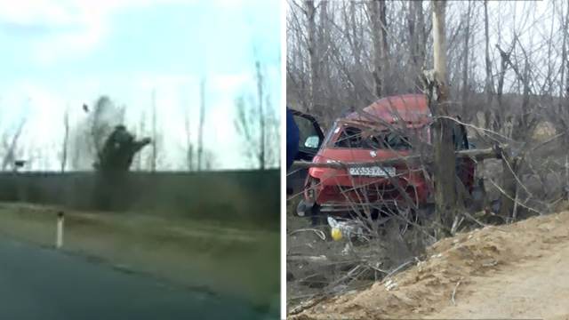 Видео: авто совершило тройное сальто после ДТП