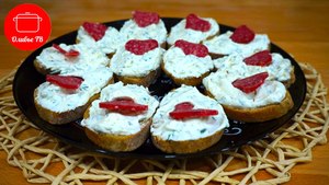 Фото к рецепту: Закуска с сыром фета Фото к рецепту: Закуска с сыром фета