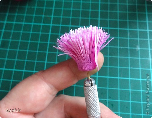 Мастер-класс Квиллинг ЧЕРТОПОЛОХ Бумага Бумага гофрированная Клей Проволока фото 12