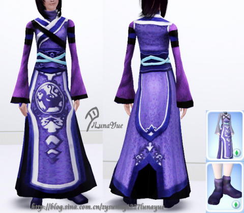 Азиатское платье и обувь от Luna Yue