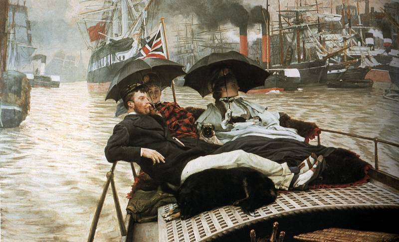 The Thames, Автор: Tissot, Jacques Joseph (Жак Джозеф Tissot)Tissot, Jacques Joseph (Живопись на Gallerix.ru)