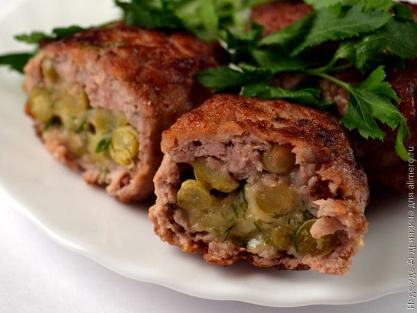 Зразы с горошком и сыром Зразы с горошком и сыром