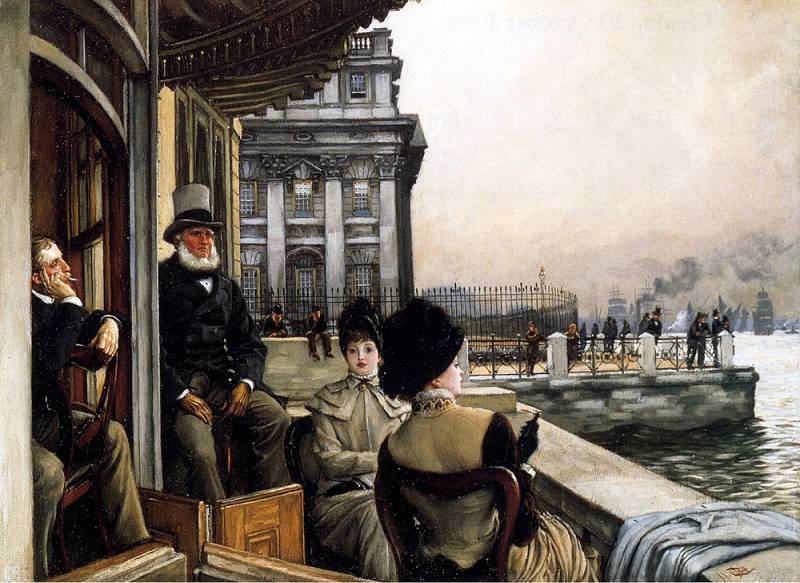 Tissot James Jacques Joseph TheTerrace Of The Trafalgar Tavern Greenwich London, Автор: Tissot, Jacques Joseph (Жак Джозеф Tissot)Tissot, Jacques Joseph (Живопись на Gallerix.ru)