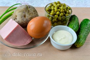 Салат Оливье со свежим огурцом