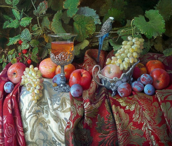 Художник Александр Саидов. Луч солнца в каждой грозди винограда