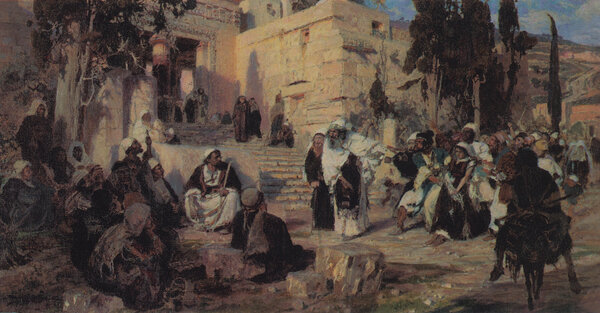 Христос и грешница. Эскиз. Василий Дмитриевич Поленов, 1885