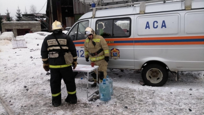 Пожар на заводе в Кингисеппе в Ленобласти ликвидирован