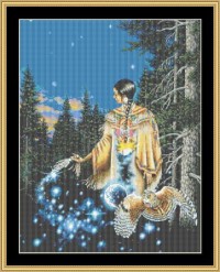 Индейцы (Вышивка крестом, Подборка)