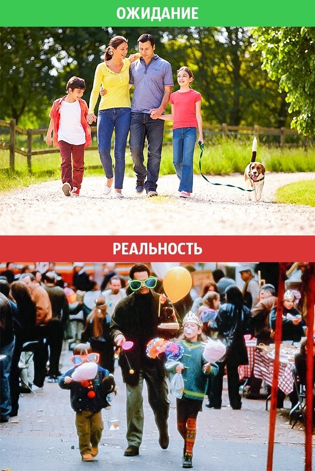 Идеальная семейная жизнь: ожидание vs. реальность Идеальная семейная жизнь: ожидание vs. реальность