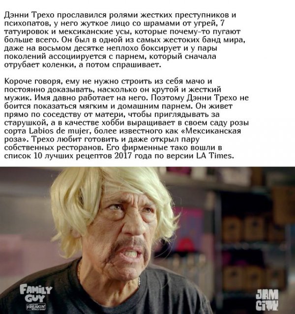 Интересные факты из жизни актера Дэнни Трехо Интересные факты из жизни актера Дэнни Трехо