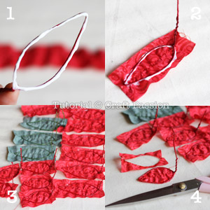 make fabric poinsettia