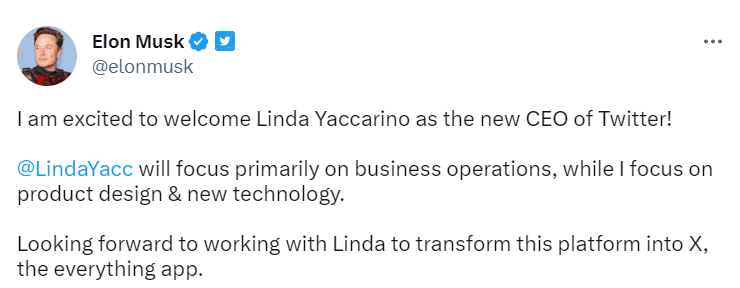 Twitter возглавила Линда Яккарино Twitter возглавила Линда Яккарино